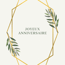 Joyeux anniversaire avec touches florales élégantes